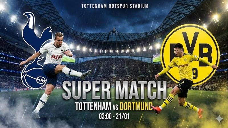 Nhận định Tottenham vs Dortmund 03h00 ngày 21-1 03h00-ngay-21-1-tottenham-vs-dortmund